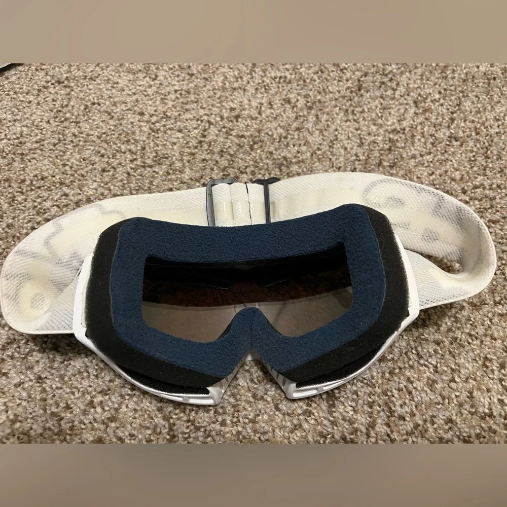 SPY White Ski Goggles with Brown/Tinted Lenses